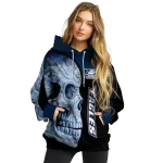 georgia southern eagles skull motif blue black hoodie best selling