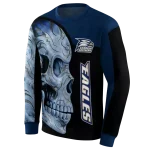 georgia southern eagles skull motif blue black hoodie best selling