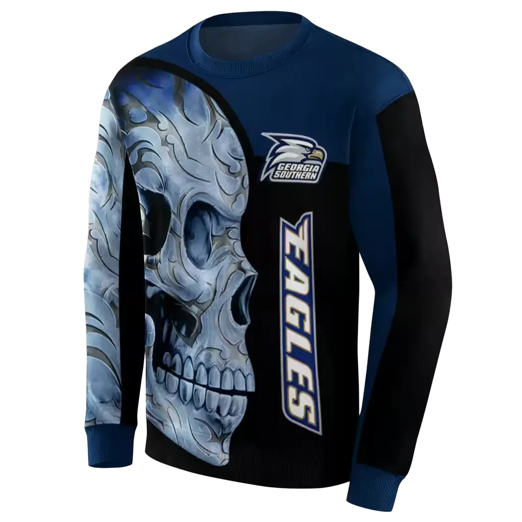 georgia southern eagles skull motif blue black hoodie new arrival georgia southern eagles skull motif blue black hoodie new arrival