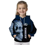 georgia southern eagles skull motif blue black hoodie best selling