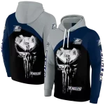 georgia southern eagles skull punisher grey black hoodie best selling