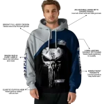georgia southern eagles skull punisher grey black hoodie best selling