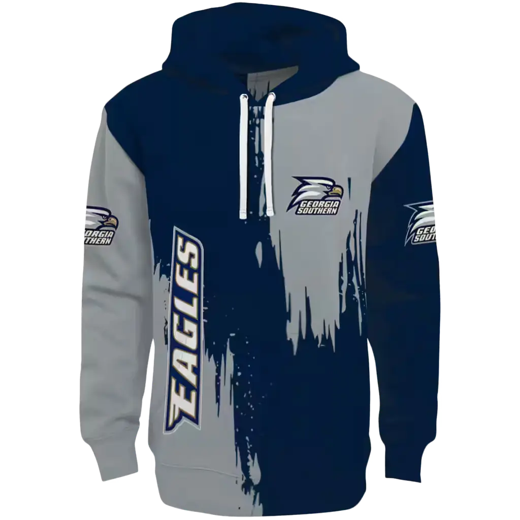 georgia southern eagles splatter effect blue hoodie best selling georgia southern eagles splatter effect blue hoodie best selling