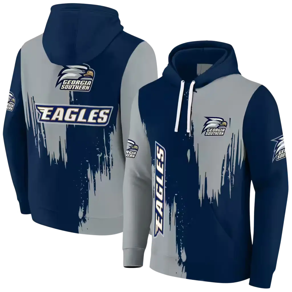 georgia southern eagles splatter effect blue hoodie fashion forward georgia southern eagles splatter effect blue hoodie fashion forward
