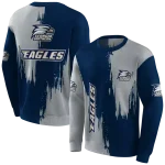 georgia southern eagles splatter effect blue hoodie best selling