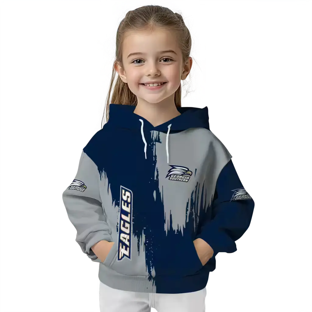 georgia southern eagles splatter effect blue hoodie top rated georgia southern eagles splatter effect blue hoodie top rated