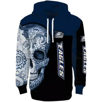 georgia southern eagles sugar skull blue black hoodie best selling