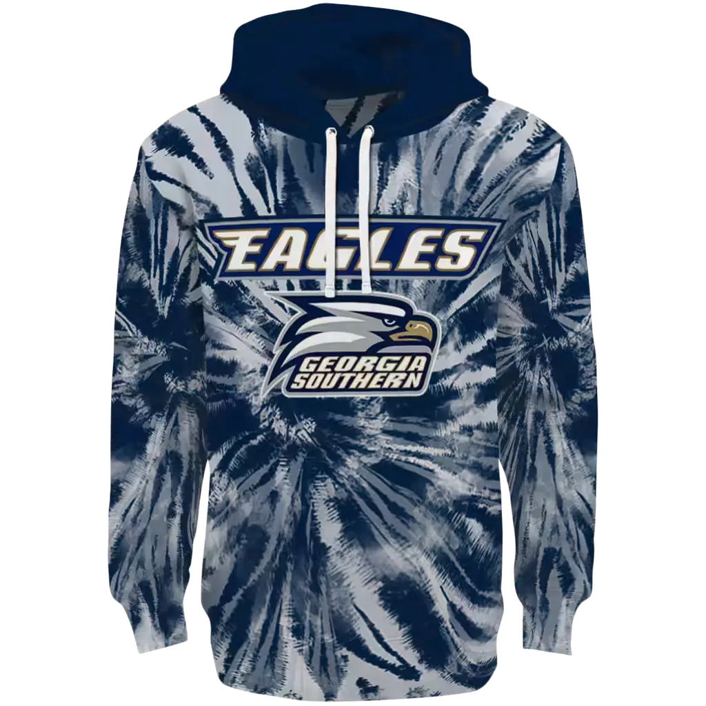 georgia southern eagles tie dye pattern blue hoodie best selling georgia southern eagles tie dye pattern blue hoodie best selling