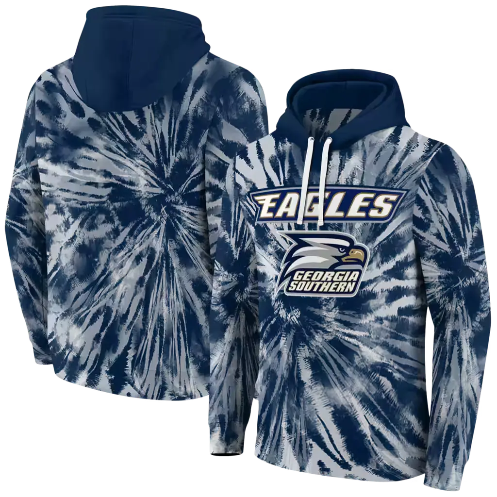 georgia southern eagles tie dye pattern blue hoodie fashion forward georgia southern eagles tie dye pattern blue hoodie fashion forward