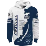 georgia southern eagles triangular pattern blue white hoodie best selling