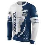 georgia southern eagles triangular pattern blue white hoodie best selling