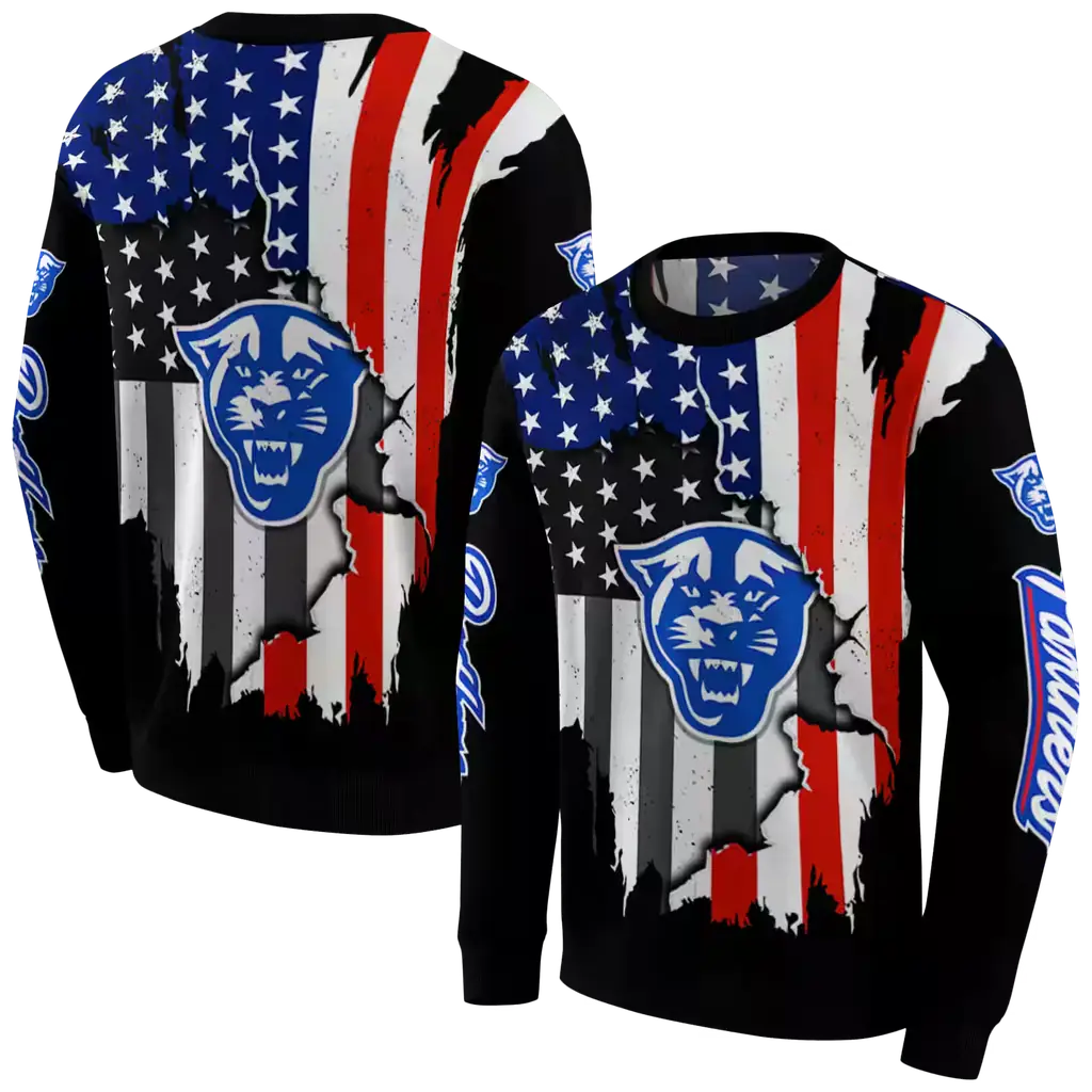 georgia state panthers american pride black hoodie premium grade georgia state panthers american pride black hoodie premium grade