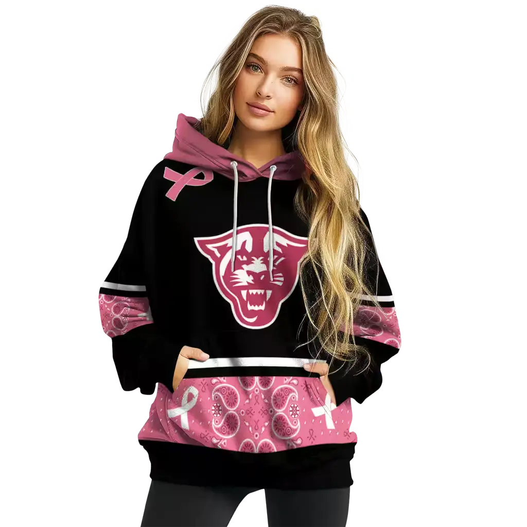 georgia state panthers awareness ribbon black pink hoodie high quality georgia state panthers awareness ribbon black pink hoodie high quality