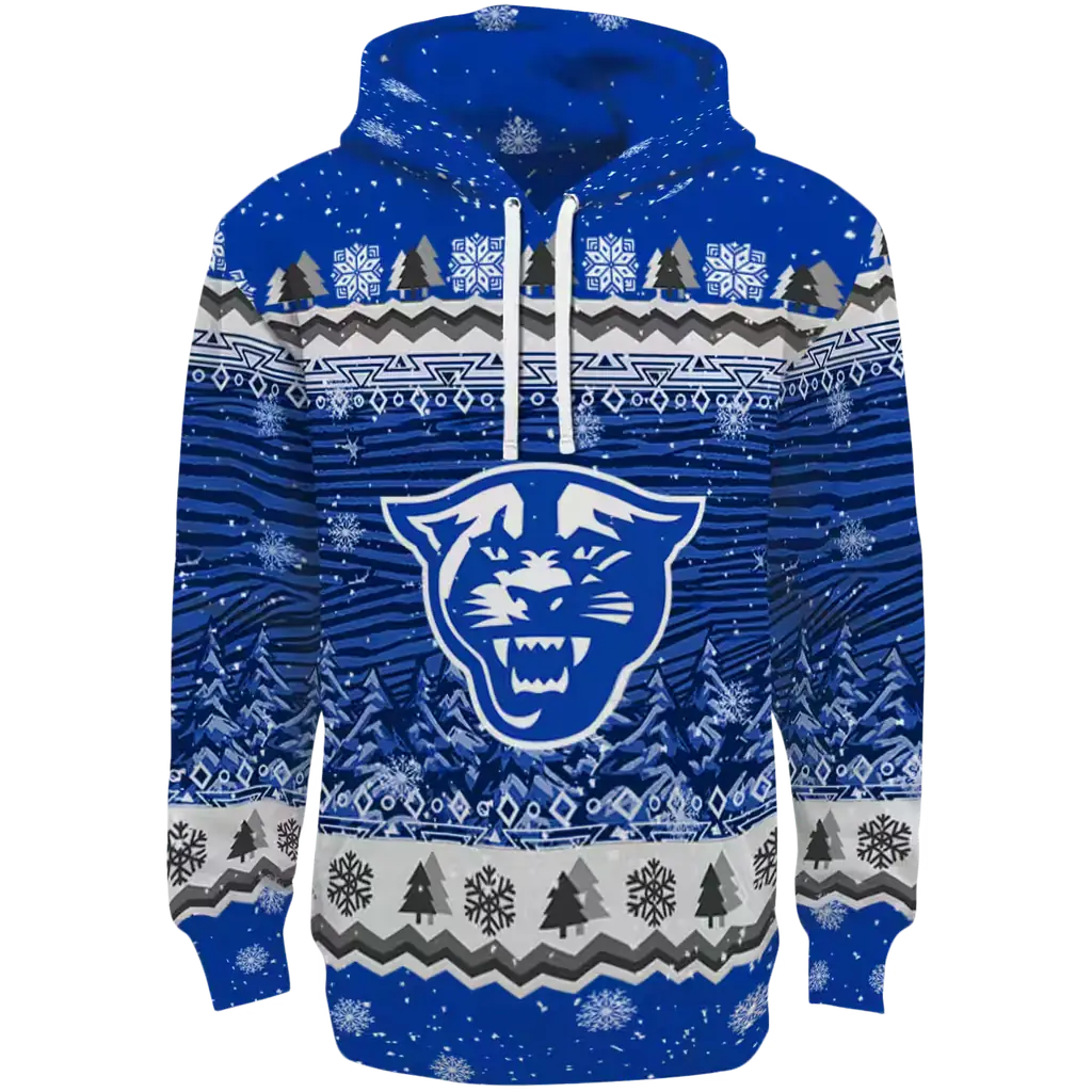 georgia state panthers christmas trees blue hoodie best selling georgia state panthers christmas trees blue hoodie best selling