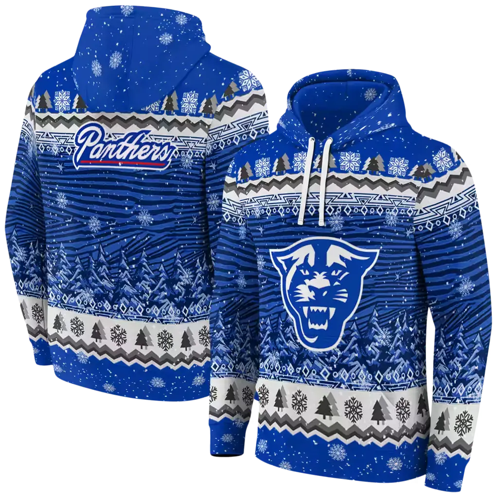 georgia state panthers christmas trees blue hoodie fashion forward georgia state panthers christmas trees blue hoodie fashion forward