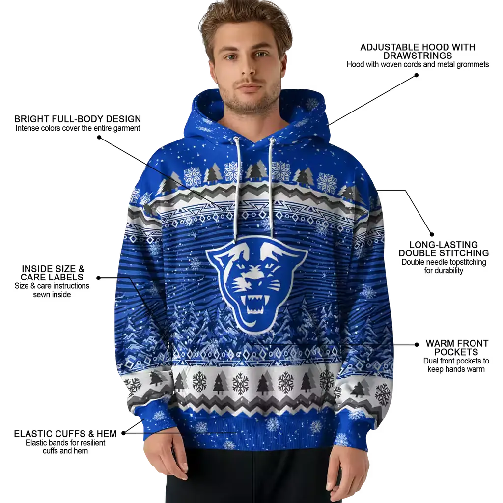 georgia state panthers christmas trees blue hoodie latest model georgia state panthers christmas trees blue hoodie latest model