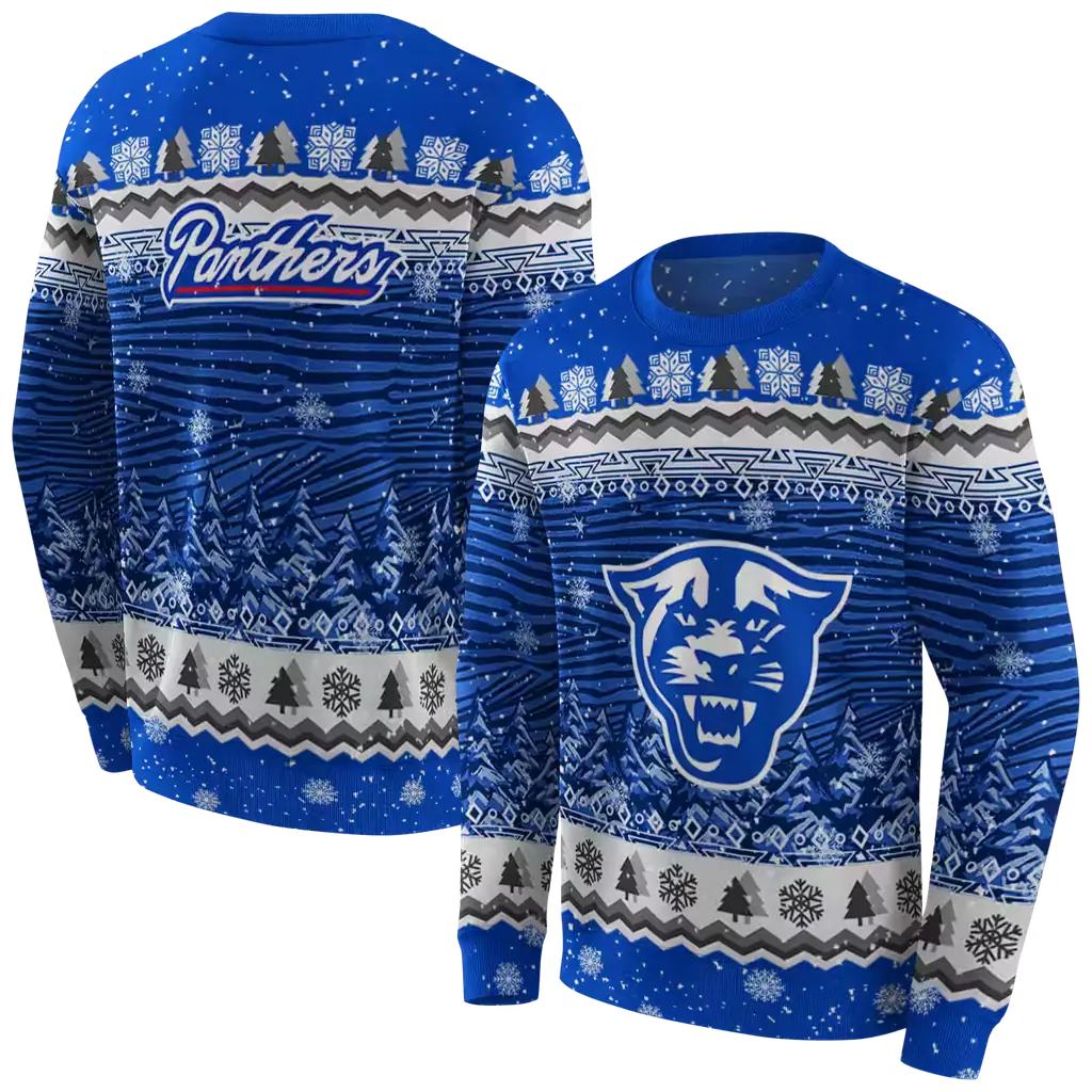 georgia state panthers christmas trees blue hoodie premium grade georgia state panthers christmas trees blue hoodie premium grade