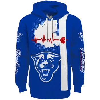 georgia state panthers football heartbeat blue hoodie best selling