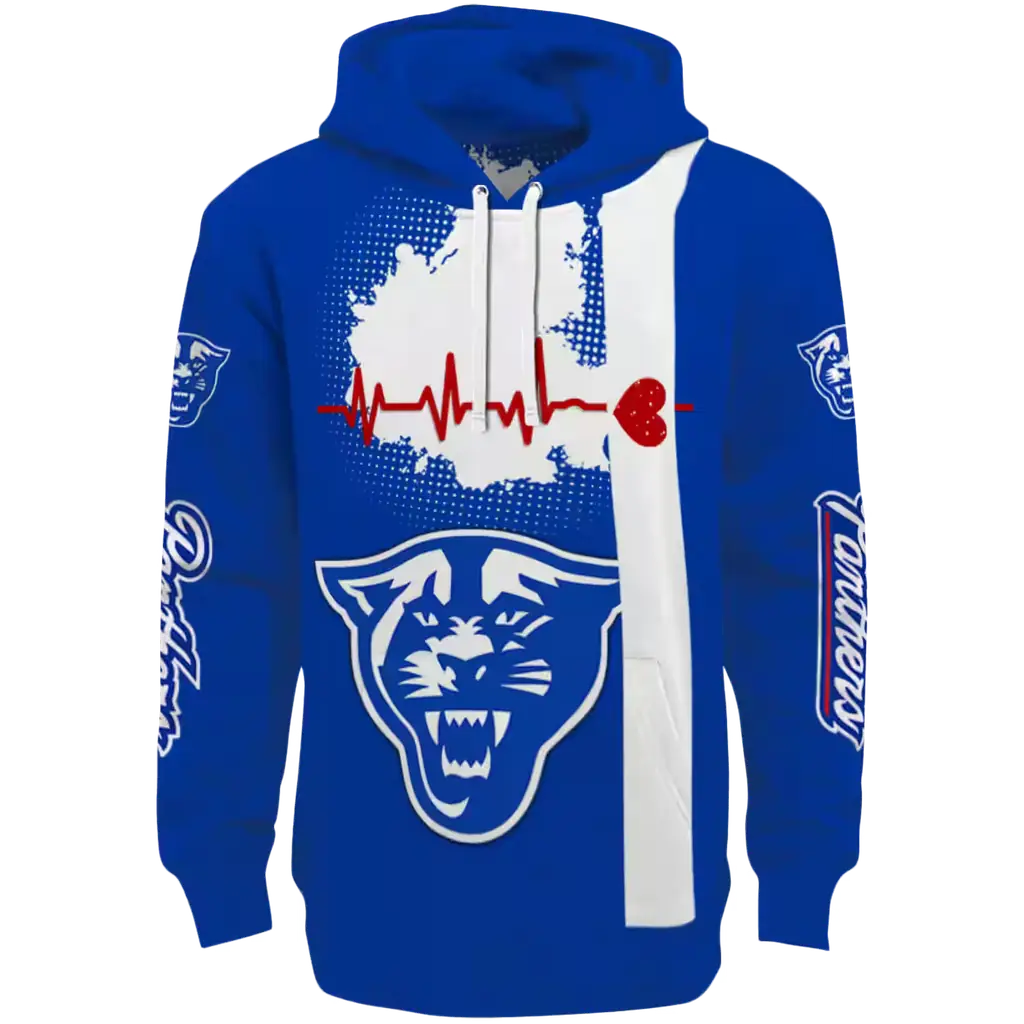 georgia state panthers football heartbeat blue hoodie best selling georgia state panthers football heartbeat blue hoodie best selling