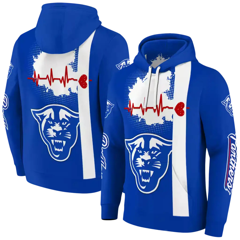 georgia state panthers football heartbeat blue hoodie fashion forward georgia state panthers football heartbeat blue hoodie fashion forward