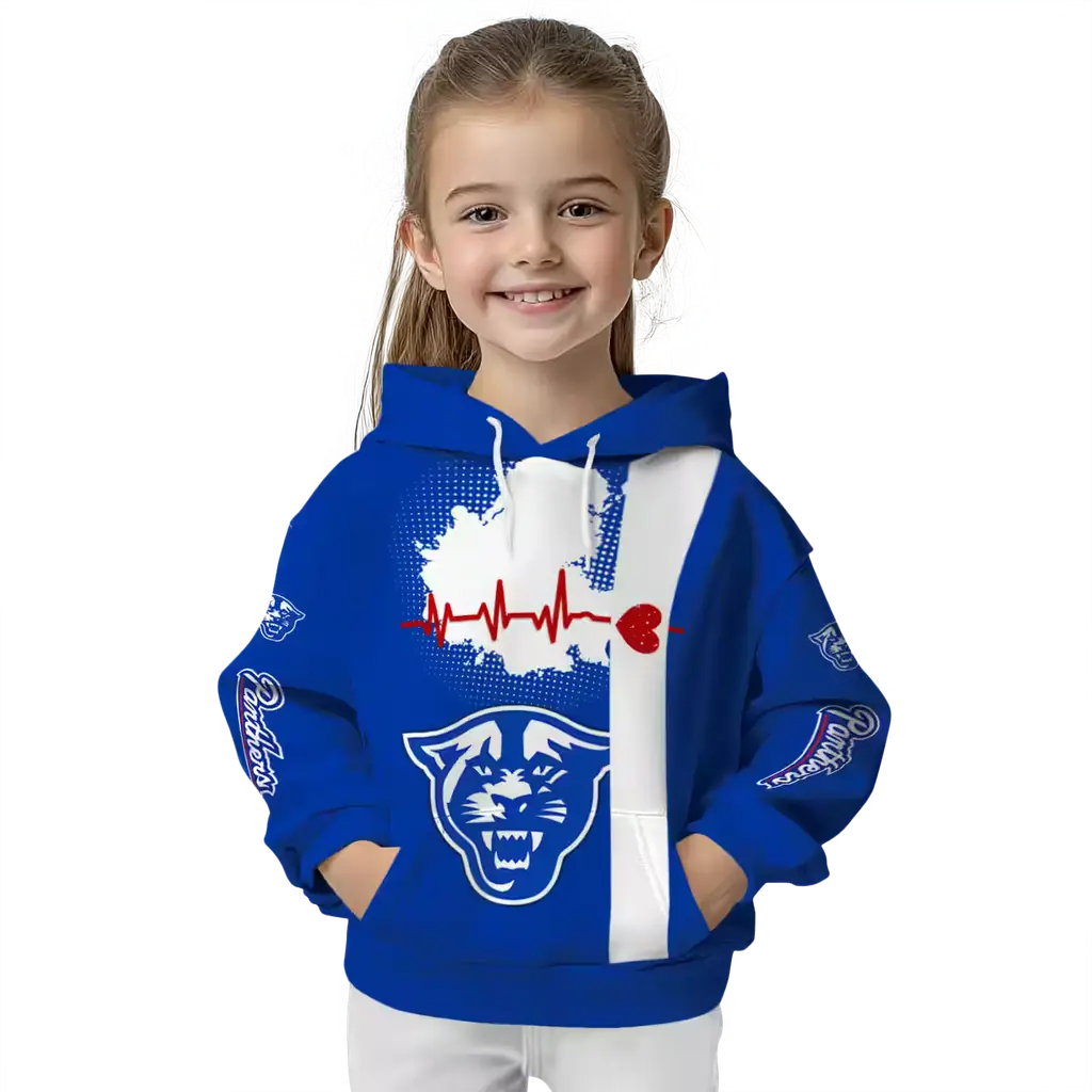 georgia state panthers football heartbeat blue hoodie top rated georgia state panthers football heartbeat blue hoodie top rated