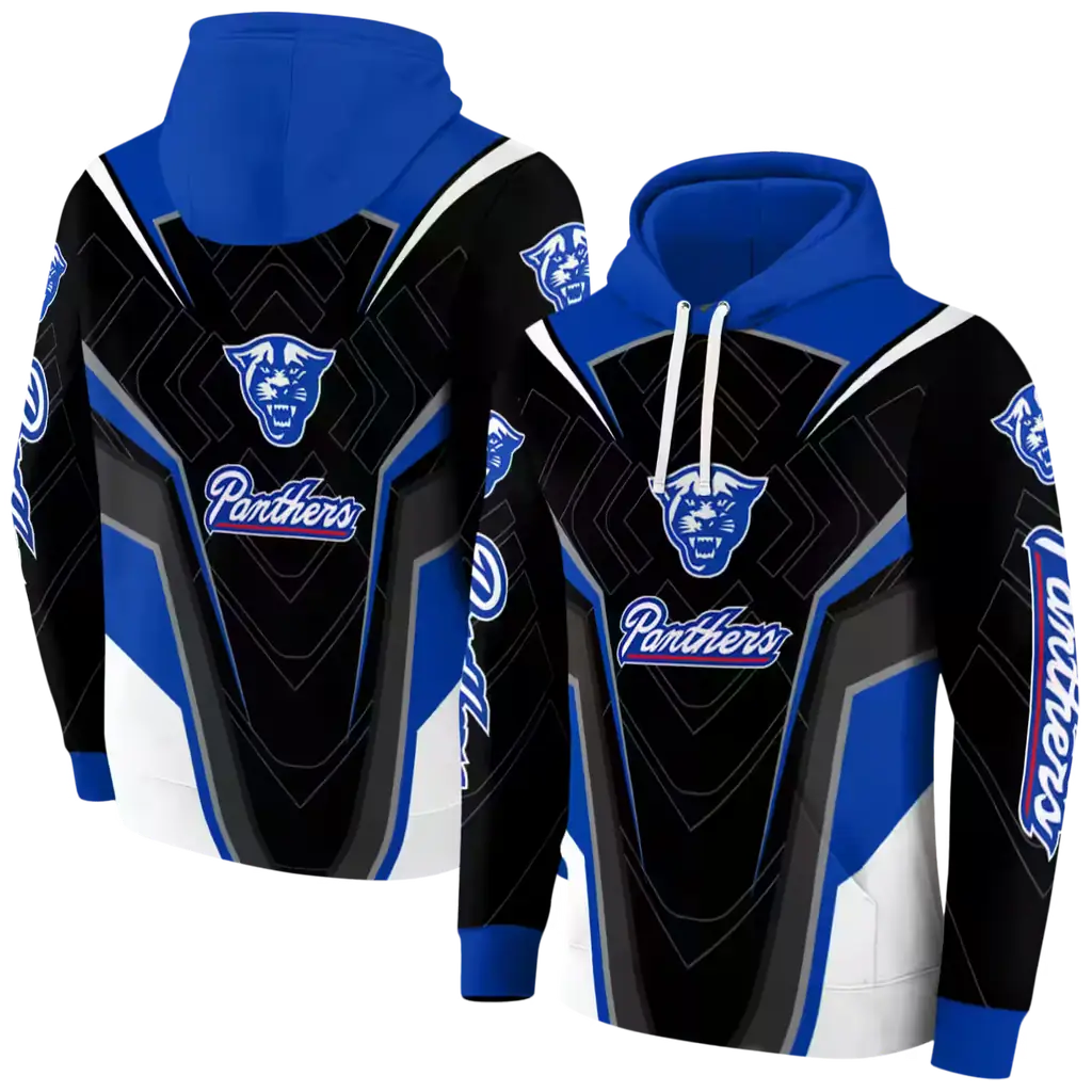 georgia state panthers futuristic pattern blue black hoodie fashion forward georgia state panthers futuristic pattern blue black hoodie fashion forward