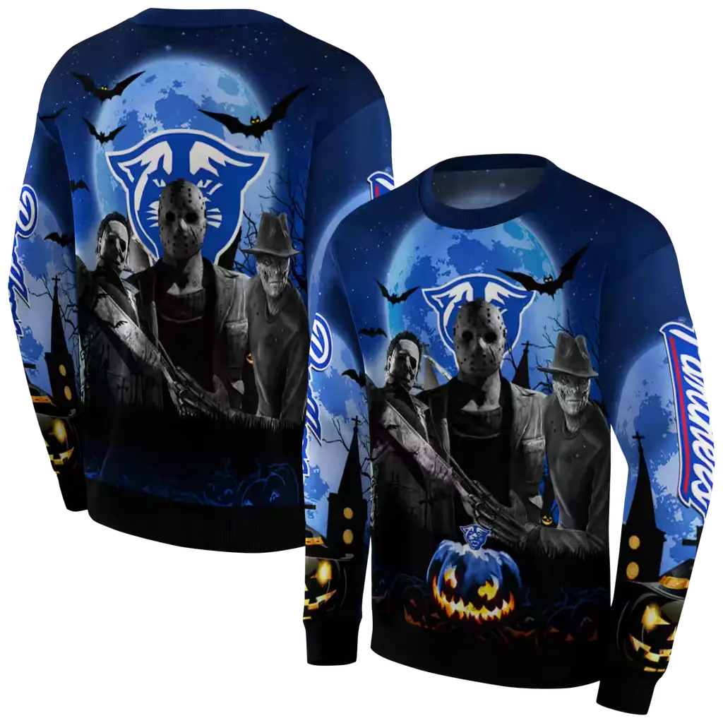 georgia state panthers halloween vibes blue black hoodie premium grade georgia state panthers halloween vibes blue black hoodie premium grade