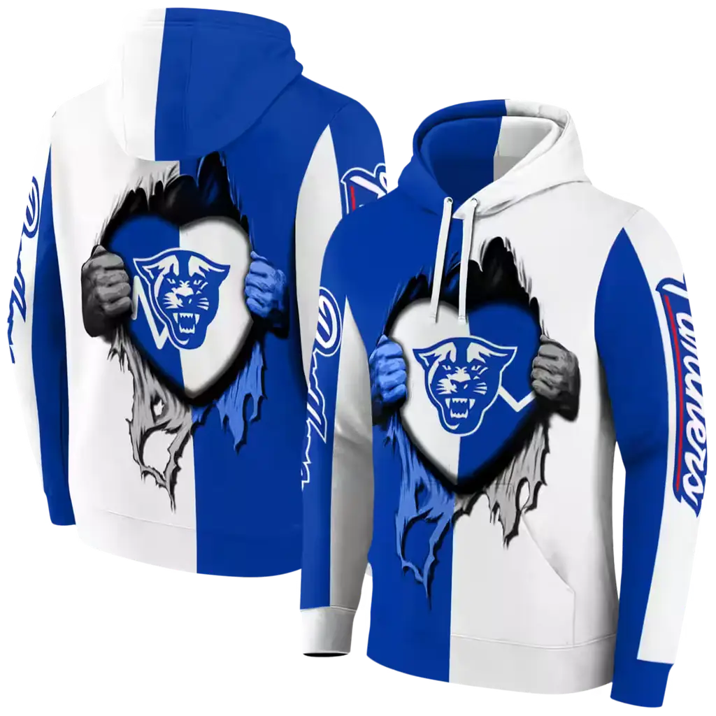 georgia state panthers heartbeat graphic blue hoodie fashion forward georgia state panthers heartbeat graphic blue hoodie fashion forward