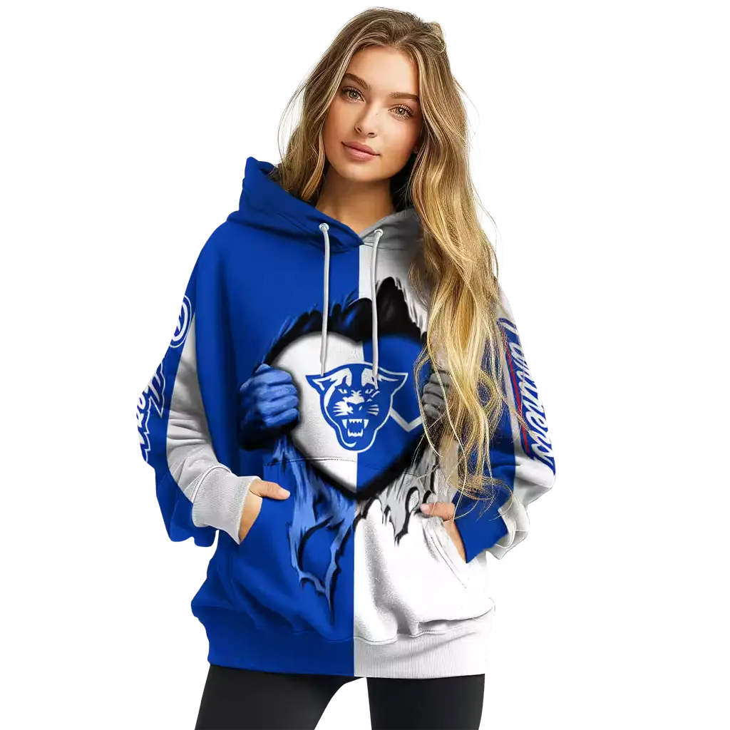 georgia state panthers heartbeat graphic blue hoodie high quality georgia state panthers heartbeat graphic blue hoodie high quality