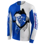 georgia state panthers heartbeat graphic blue hoodie best selling