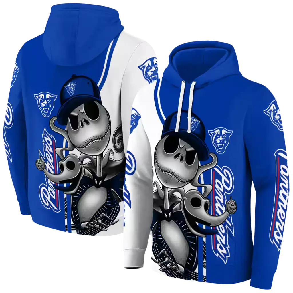 georgia state panthers jack skellington blue hoodie fashion forward georgia state panthers jack skellington blue hoodie fashion forward