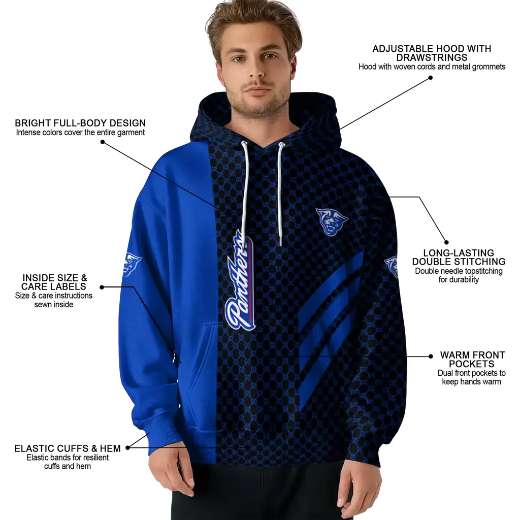 georgia state panthers monogram pattern blue hoodie latest model georgia state panthers monogram pattern blue hoodie latest model