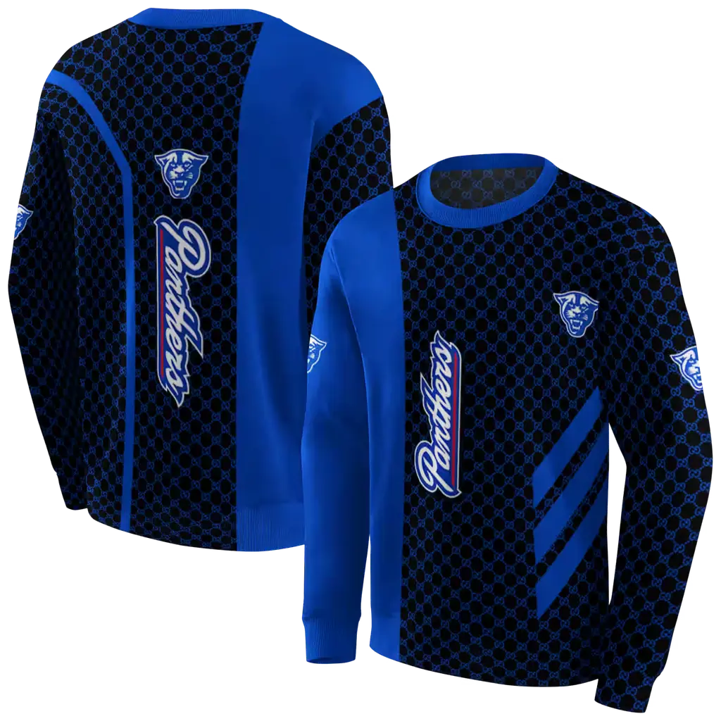 georgia state panthers monogram pattern blue hoodie premium grade georgia state panthers monogram pattern blue hoodie premium grade