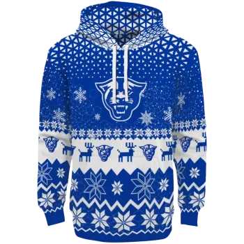 georgia state panthers reindeer motif blue hoodie best selling