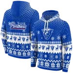 georgia state panthers reindeer motif blue hoodie best selling
