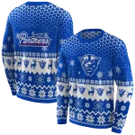 georgia state panthers reindeer motif blue hoodie best selling