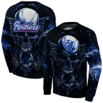 georgia state panthers skull artwork blue black hoodie best selling