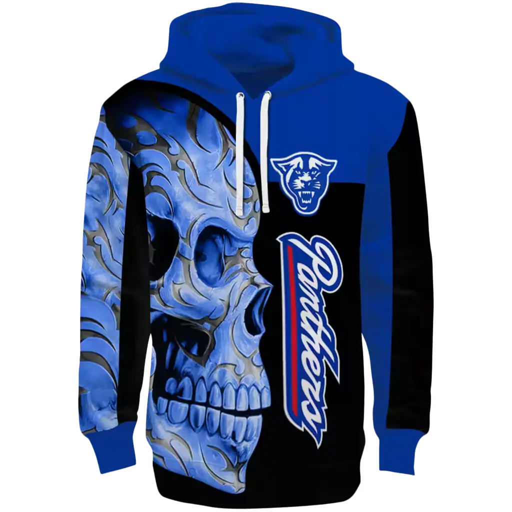 georgia state panthers skull motif blue black hoodie best selling georgia state panthers skull motif blue black hoodie best selling