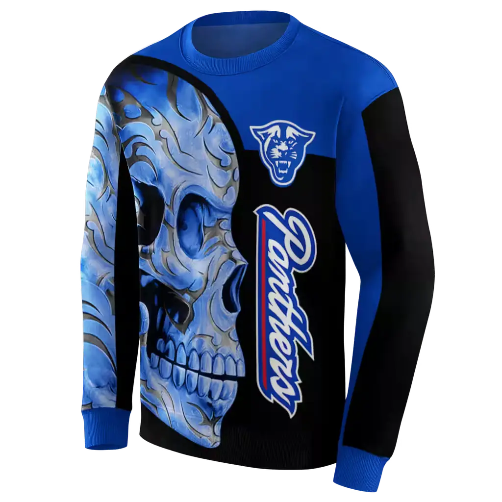 georgia state panthers skull motif blue black hoodie new arrival georgia state panthers skull motif blue black hoodie new arrival
