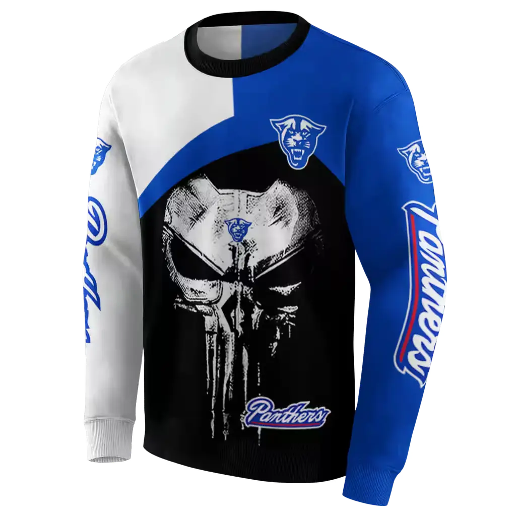 georgia state panthers skull punisher white black hoodie new arrival georgia state panthers skull punisher white black hoodie new arrival