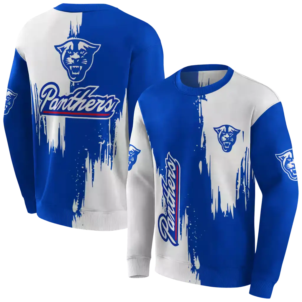 georgia state panthers splatter effect blue hoodie premium grade georgia state panthers splatter effect blue hoodie premium grade