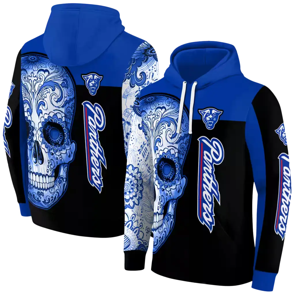 georgia state panthers sugar skull blue black hoodie fashion forward georgia state panthers sugar skull blue black hoodie fashion forward