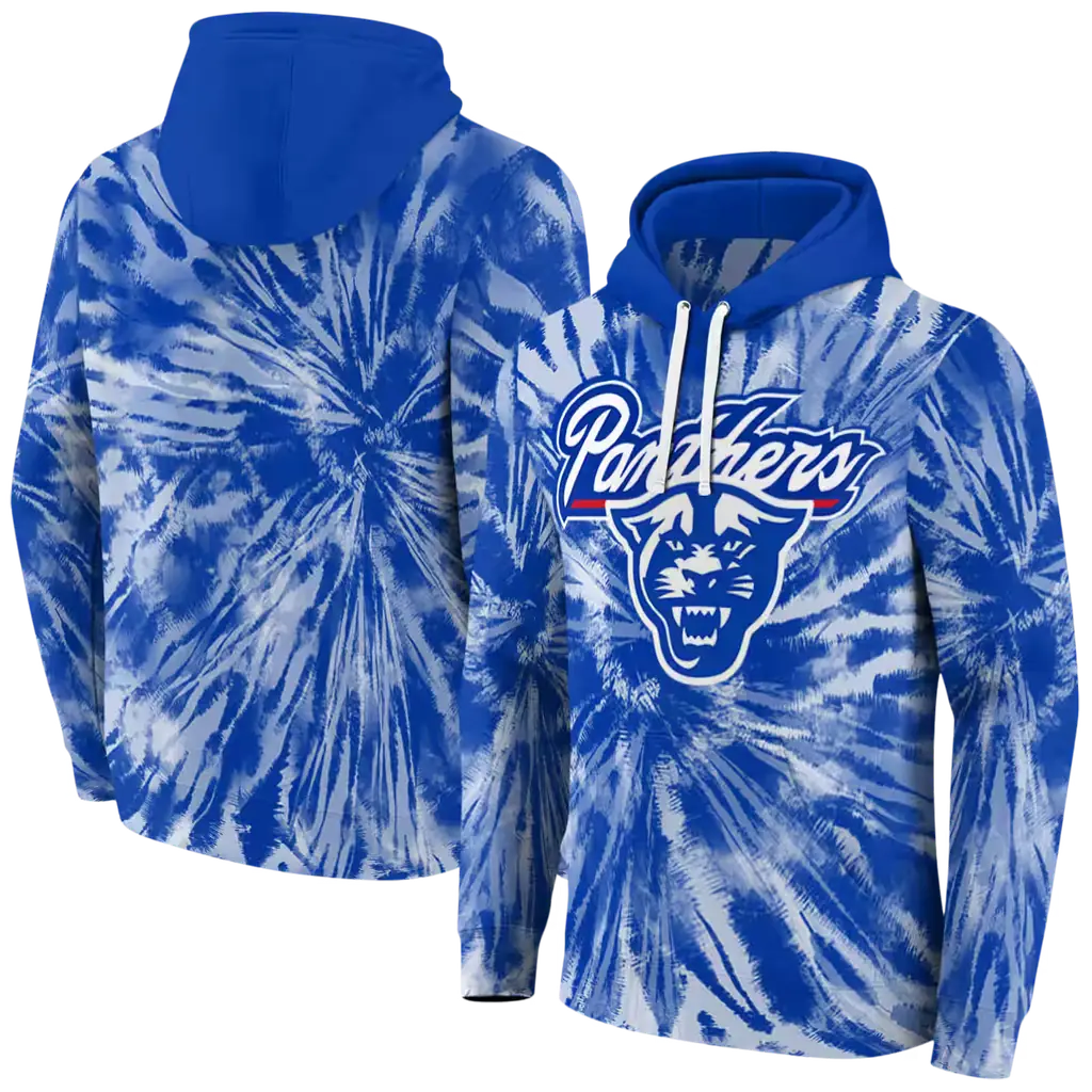 georgia state panthers tie dye pattern blue hoodie fashion forward georgia state panthers tie dye pattern blue hoodie fashion forward