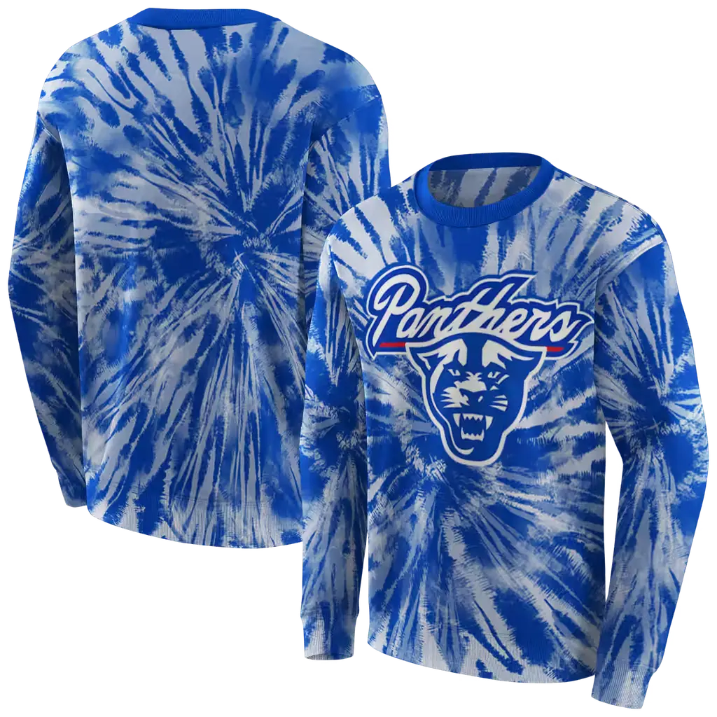 georgia state panthers tie dye pattern blue hoodie premium grade georgia state panthers tie dye pattern blue hoodie premium grade