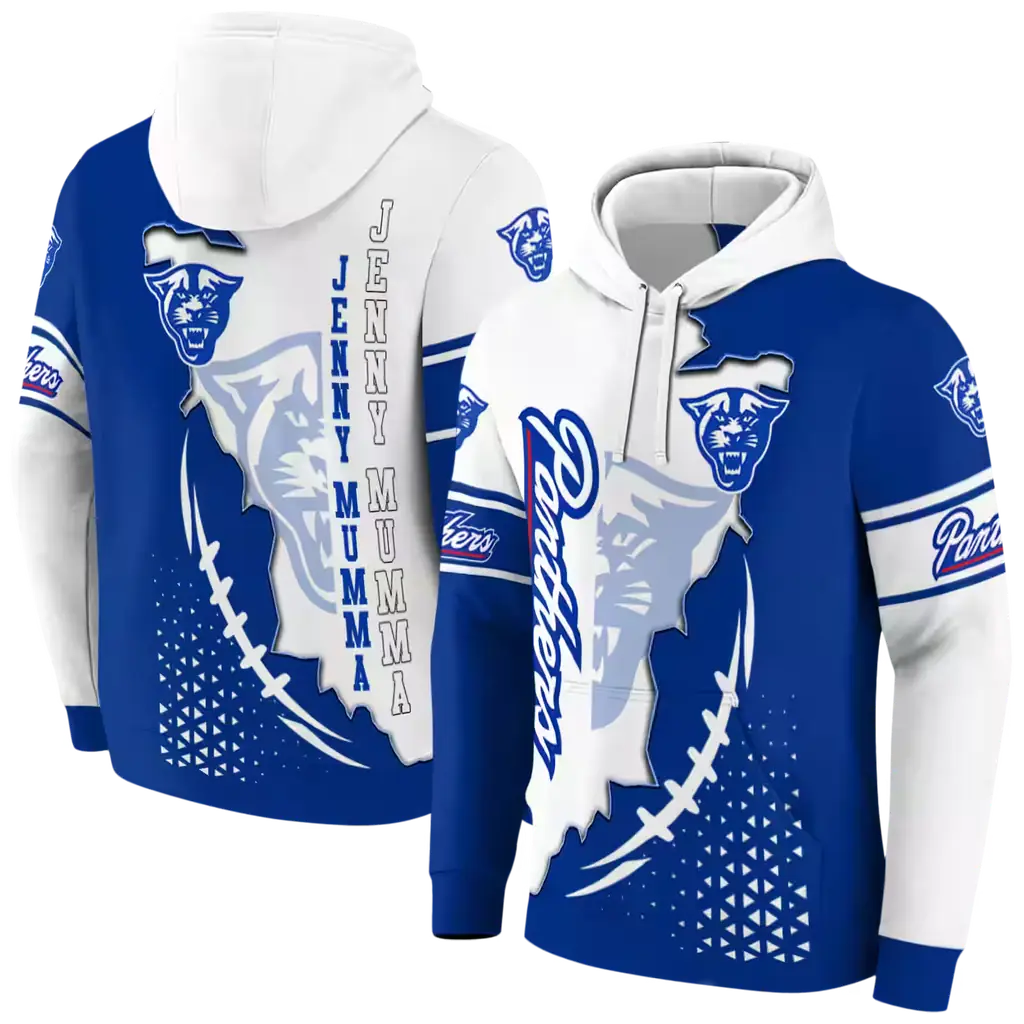 georgia state panthers triangular pattern blue white hoodie fashion forward georgia state panthers triangular pattern blue white hoodie fashion forward