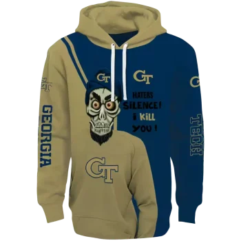 georgia tech yellow jackets achmed skull gold hoodie best selling