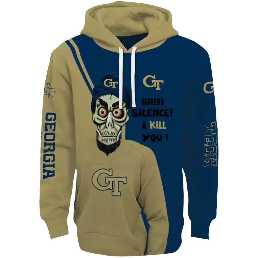georgia tech yellow jackets achmed skull gold hoodie best selling georgia tech yellow jackets achmed skull gold hoodie best selling