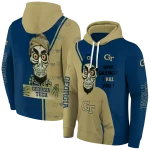 georgia tech yellow jackets achmed skull gold hoodie best selling