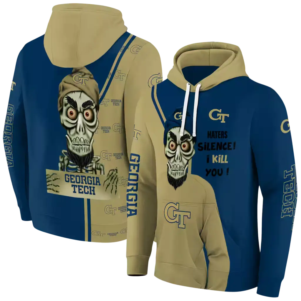 georgia tech yellow jackets achmed skull gold hoodie fashion forward georgia tech yellow jackets achmed skull gold hoodie fashion forward