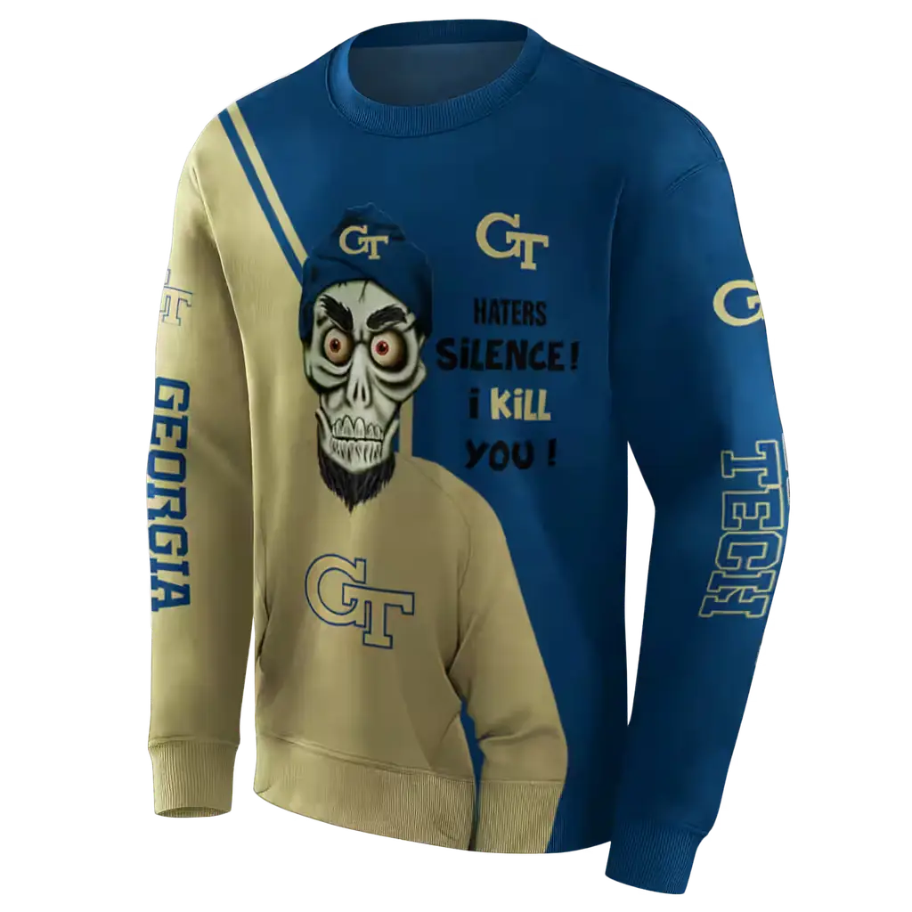georgia tech yellow jackets achmed skull gold hoodie new arrival georgia tech yellow jackets achmed skull gold hoodie new arrival